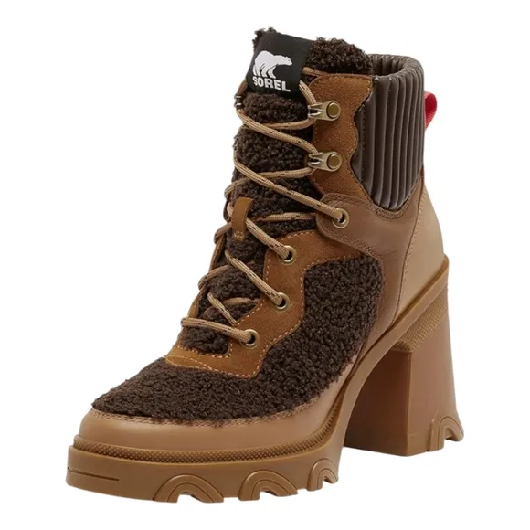 Sundance Catalog Sorel Platform “Brex Heel Cozy Lace Boots” Size 9.5 New