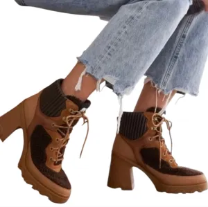 Sundance Catalog Sorel Platform “Brex Heel Cozy Lace Boots” Size 9.5 New