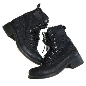 Superdry Woman Trawler mid-combat boots Sz 4-    US 7
