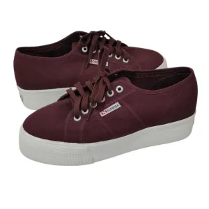 Superga Chunky Platform Low-Top Canvas Sneakers Dark Purple Women's 8.5 (Clean)