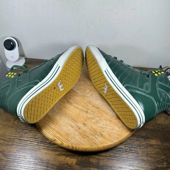 Supra Skytop Chad Muska Pro Dark Green Patent Shoes Men's Size 10.5