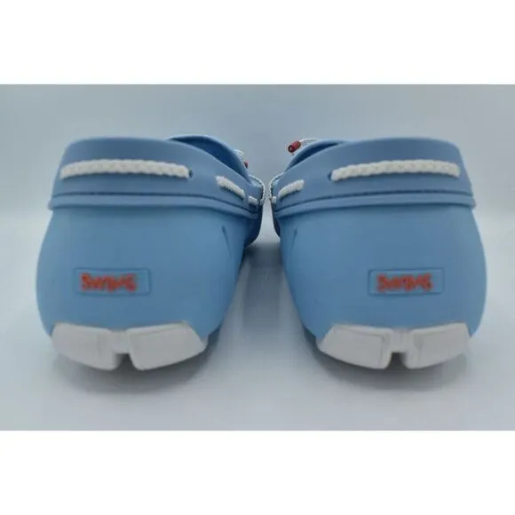 SWIMS Mens Size 14 Braided Lace Spray Blue Slip On Loafer Shoes
