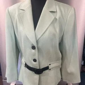 TAHARI Authur S Levine Elegant Women's Mint Green Belted Blazer