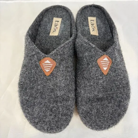 Taos “My Sweet Wool” Clogs Indoor/Outdoor Slippers Grey, Sz 41 (EU) 10-10.5 (US)