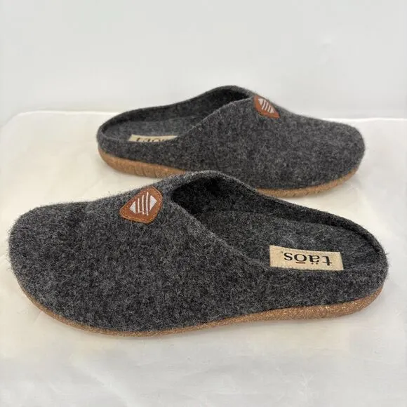 Taos “My Sweet Wool” Clogs Indoor/Outdoor Slippers Grey, Sz 41 (EU) 10-10.5 (US)
