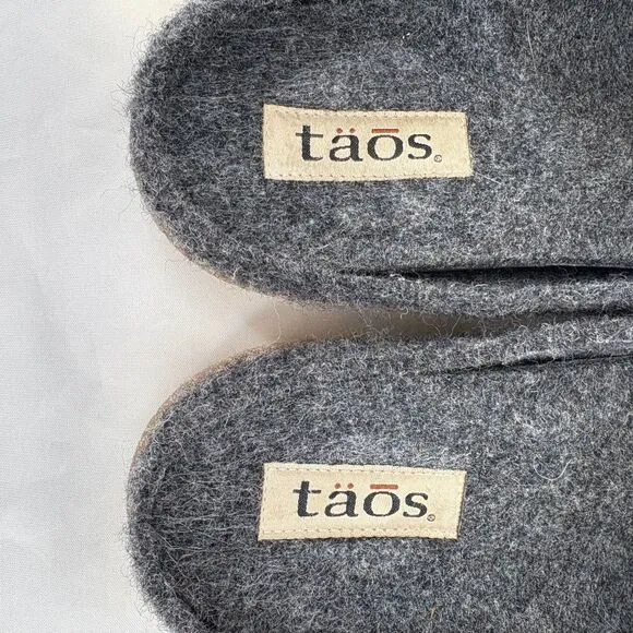 Taos “My Sweet Wool” Clogs Indoor/Outdoor Slippers Grey, Sz 41 (EU) 10-10.5 (US)