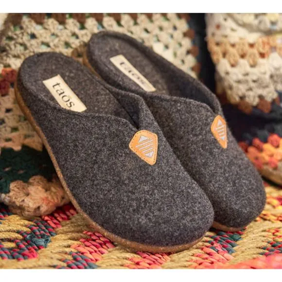 Taos “My Sweet Wool” Clogs Indoor/Outdoor Slippers Grey, Sz 41 (EU) 10-10.5 (US)