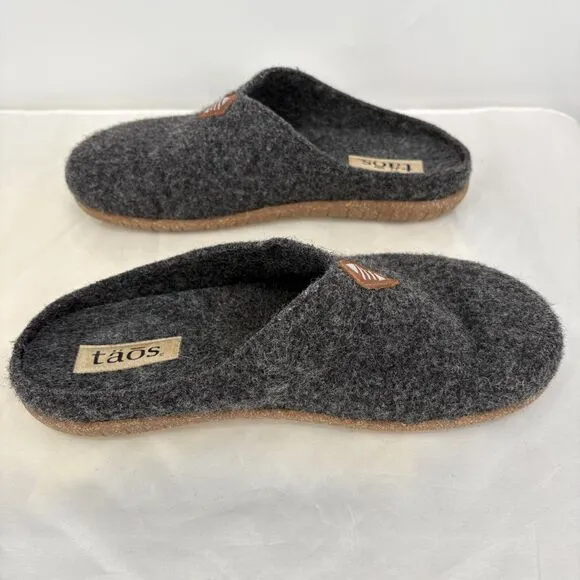 Taos “My Sweet Wool” Clogs Indoor/Outdoor Slippers Grey, Sz 41 (EU) 10-10.5 (US)