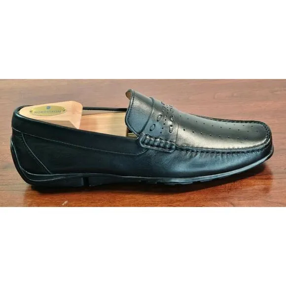 Taryn Rose Abram Delphy Neron Black Slip On Loafer Men's Size 10, New With Box