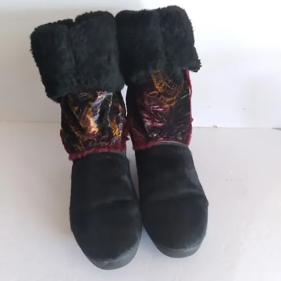 Tecnica calf hair wedge boots