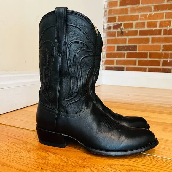 Tecovas The Cartwright Mens Size US 10 D Black Mid Calf Leather Western Boots