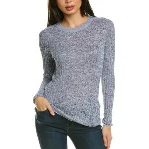 Ted Baker Iolana Ribbed Knit Lightweight Stretchy Sweater Top Heather Blue S 6