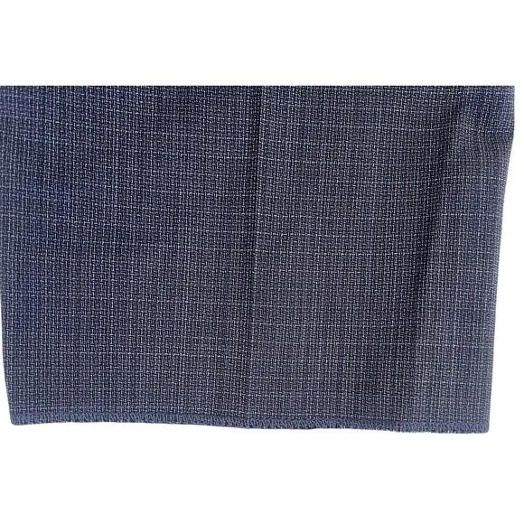 Ted Baker Karl Slim Fit 100% Wool Dress Pants, Micro Plaid Blue | 33 Short Unhem