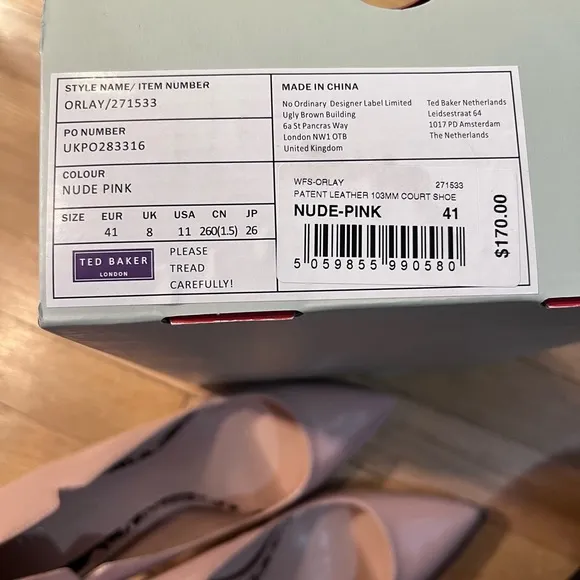 Ted Baker London Orlinay Nude Pink Dress Pumps