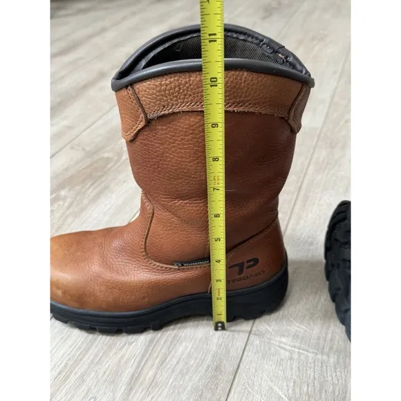 TegoPro Leather Steel Toe Safety Waterproof Work Boots Women's Size 5.5
