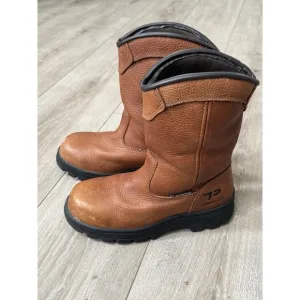 TegoPro Leather Steel Toe Safety Waterproof Work Boots Women's Size 5.5