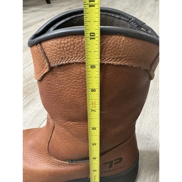 TegoPro Leather Steel Toe Safety Waterproof Work Boots Women's Size 5.5