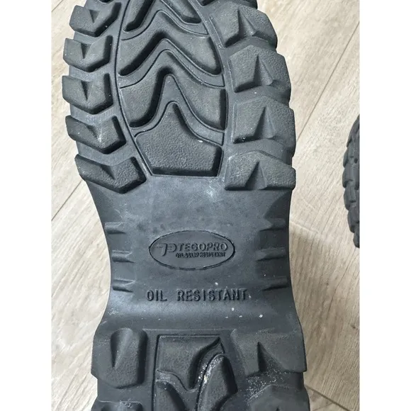 TegoPro Leather Steel Toe Safety Waterproof Work Boots Women's Size 5.5