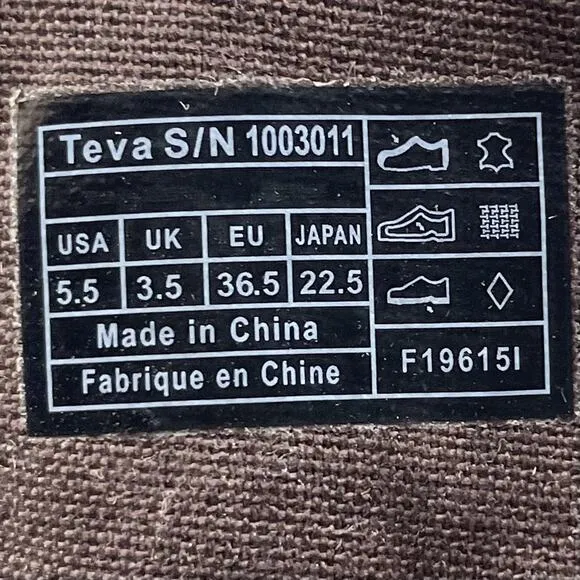 Teva De La Vina Riding Boots Womens Size 5.5 Tan Leather Waterproof Buckle