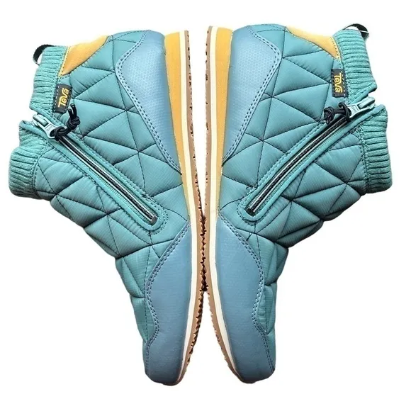 Teva Ember Mid Quilted Sneaker Boots Mens Size 11 EUR 44.5 Sage Brush Blue Nylon