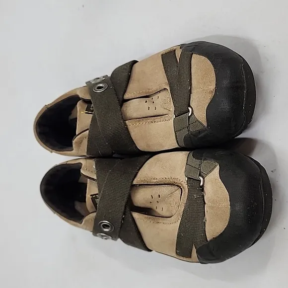 TEVA Ryley 6054 Cross Strap Hiking Trail Brown Suede Shoes Snap Slip On 8