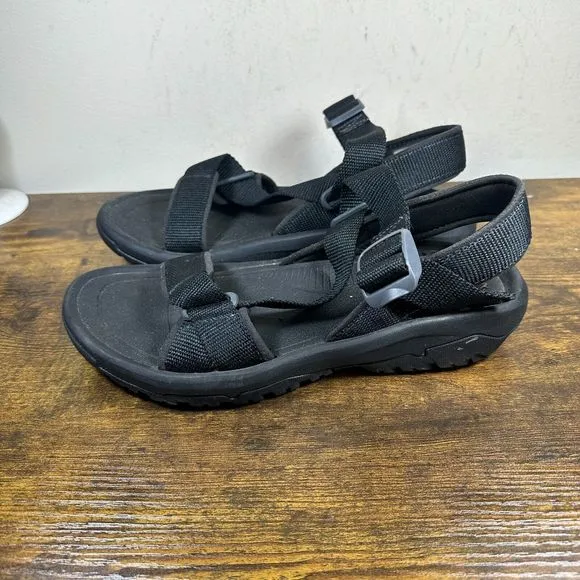 Teva Sport Black Sandals Hurricane XLT2 Cross Strap Shoes 1019622 Men's Size 8‎