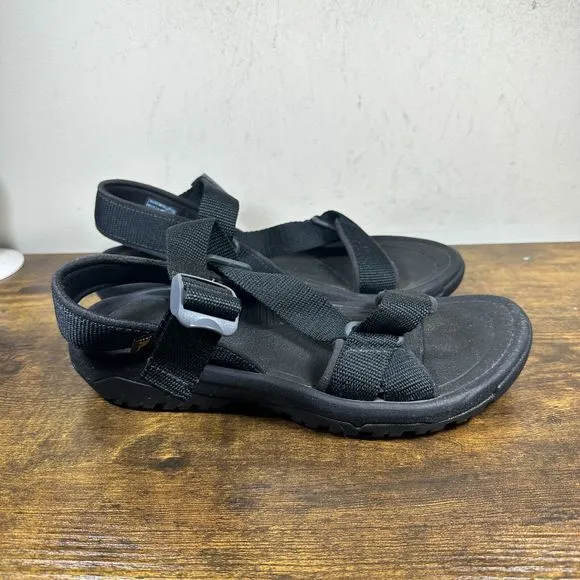 Teva Sport Black Sandals Hurricane XLT2 Cross Strap Shoes 1019622 Men's Size 8‎