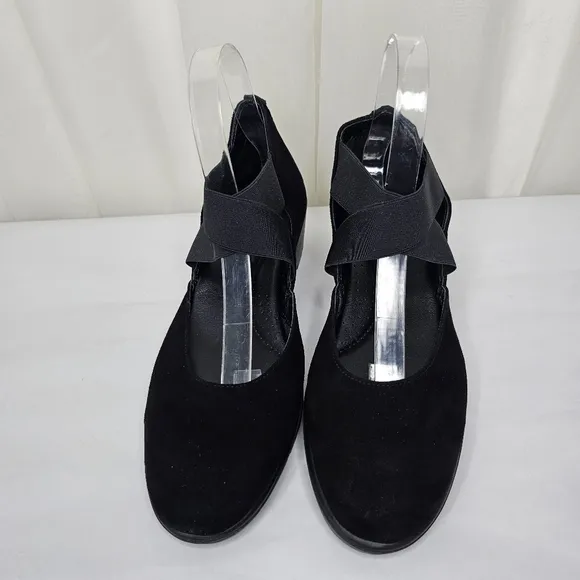 The FLEXX Women's Black Get Back Mary Jane Wedge Shoes Size 8