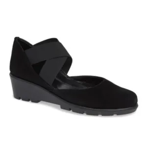 The FLEXX Women's Black Get Back Mary Jane Wedge Shoes Size 8