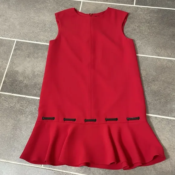 The Kooples Red Dropwaist Mini Dress size 2