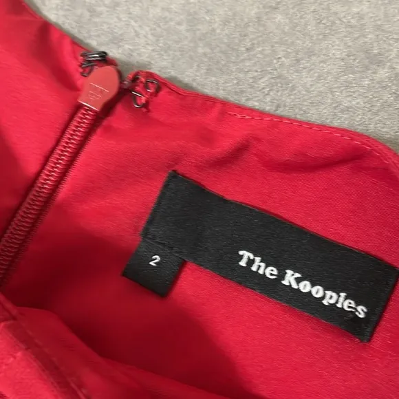 The Kooples Red Dropwaist Mini Dress size 2