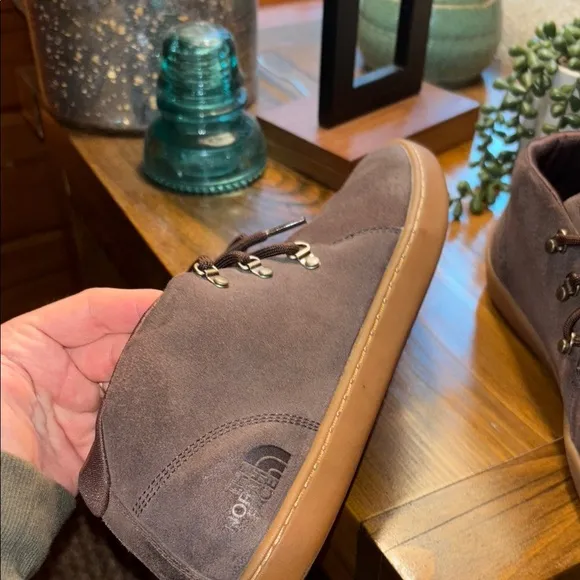 The North Face Brown Sneaker-Shoes with Suede Finish
