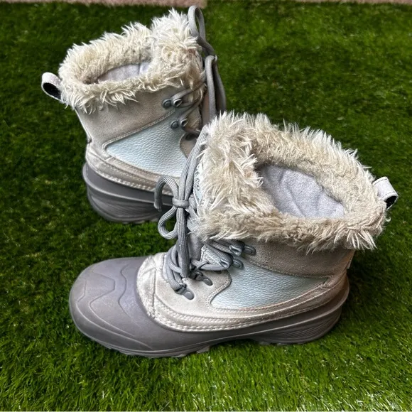 The North Face Gray Winter Boots with Waterproof Design