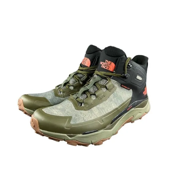 The North Face Mens Vectiv Exploris Mid Futurelight Olive Green Boots Sz 11.5-14