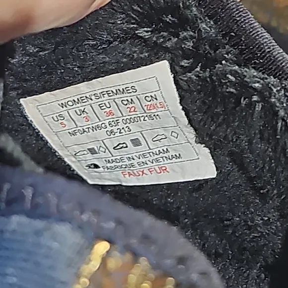 The North Face Nuptse Mule Slippers Goose Down Gold Metallic Women's 5‎ NWOT