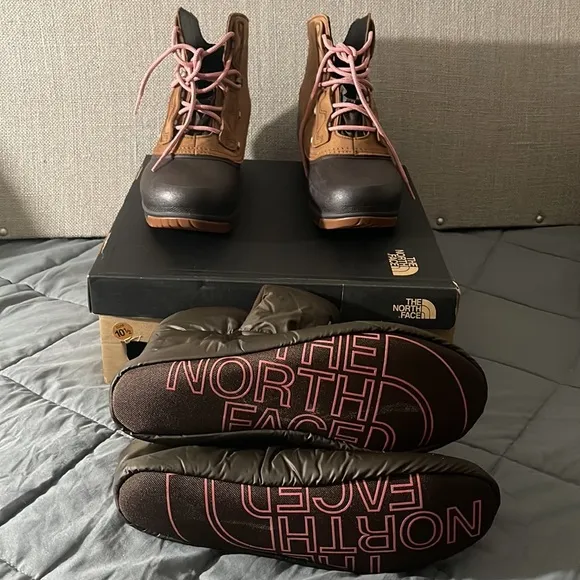 THE NORTH FACE Shellista IV Shorty Waterproof Boots in Brown Sz 10.5  New in Box