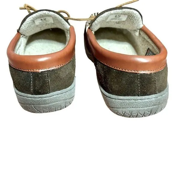 The Vermont Country Store Brown Suede Moccasin Unisex Indoor/Outdoor Slipper 8M