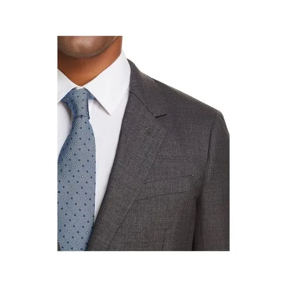 THEORY Mens Chambers Gray Single Breasted, Slim Fit Blazer 42L