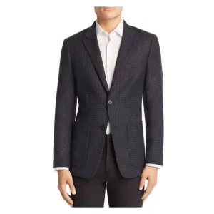 THEORY Mens Gray Single Breasted, Slim Fit Sport Coat 36R