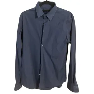 Theory Navy Blue Slim Fit Button-Down Shirt - Men’s