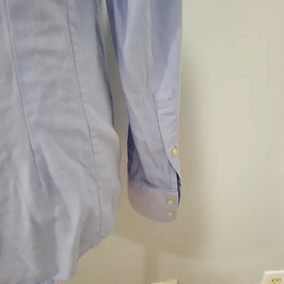 Thomas Pink Light Blue Slim Fit Button Down Dress Shirt 15.5