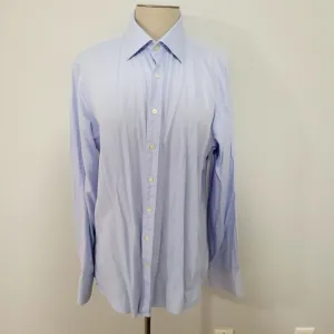 Thomas Pink Light Blue Slim Fit Button Down Dress Shirt 15.5