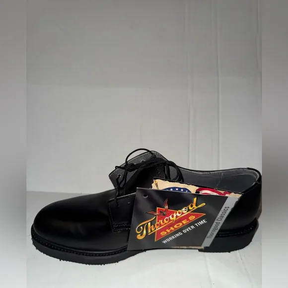 Thorogood 834-6130 Black Leather Oxford Shoes Postal Certified Mens Many Sizes