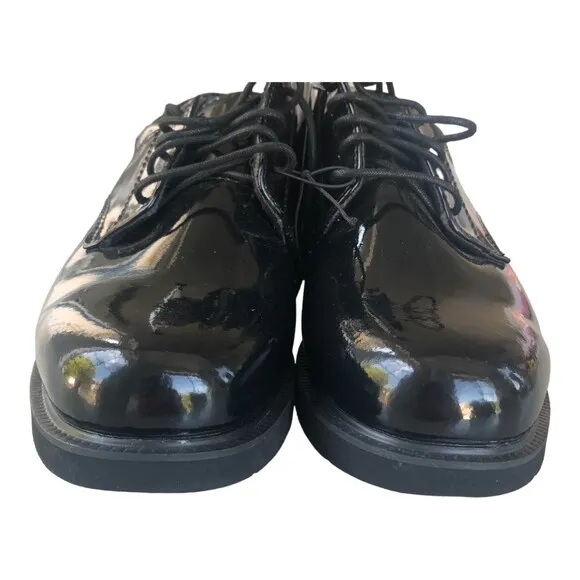 Thorogood Men’s Black Patent Leather ISO 9001 Certified No Slip Work Shoes 8M