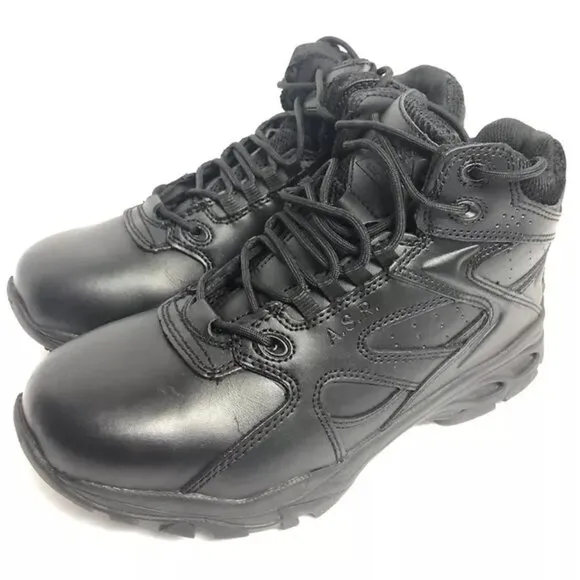 Thorogood Men’s Mid Cut Slip Resisting Black Boots, Size 8W