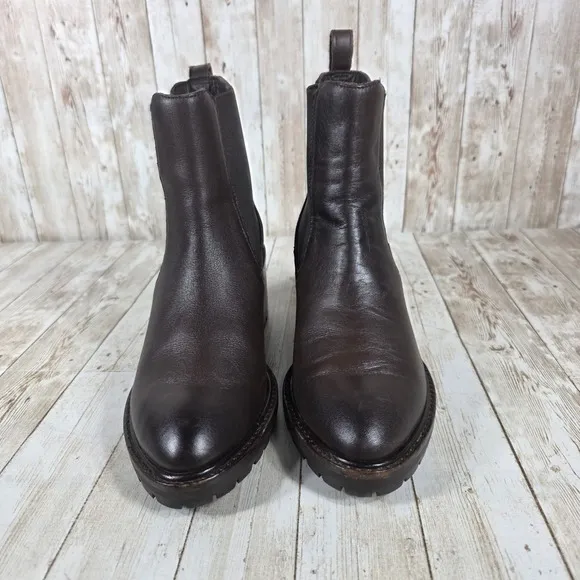Thursday Boot Co. Chelsea Boots Heeled Ankle Brown Leather Everyday Size 6