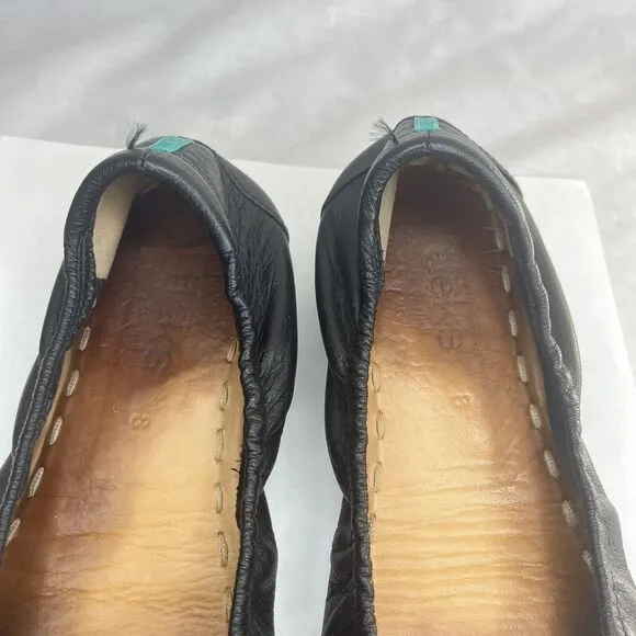 Tieks Gavrieli Balllet Flats Leather Slip On Shoes Matte Black Women 8