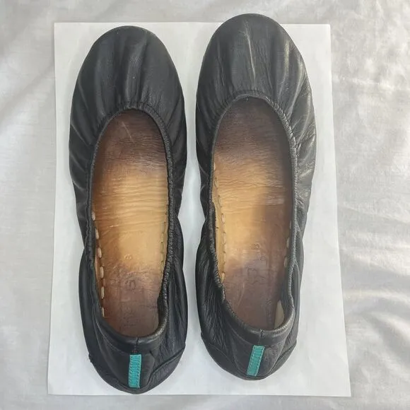 Tieks Gavrieli Balllet Flats Leather Slip On Shoes Matte Black Women 8