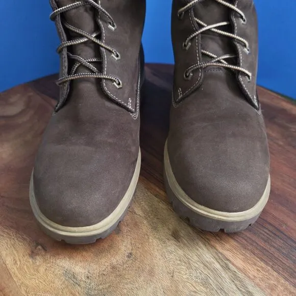 Timberland 14&quot; Premium WP Lace Up Boots Nubuck Brown Knee High 35395 Women's 8 M