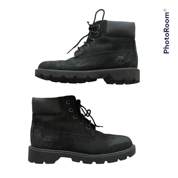 Timberland 6&quot; Premium Black Suede Waterproof Boots • Size 1